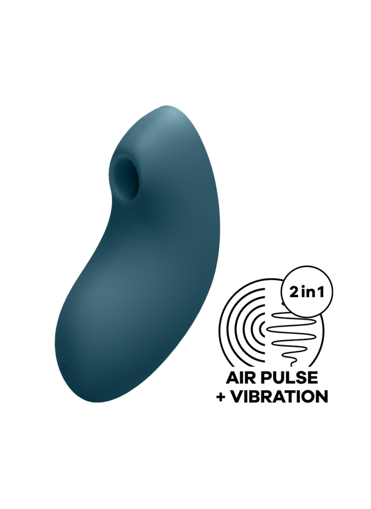 Stimulateur clitoridien par air pulsé et vibration bleu USB Vulva Lover 2 Satisfyer - CC597826